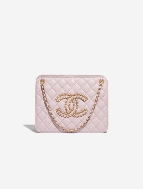 Pre-owned Chanel bag 19 Camera Bag Calf Lavender Pink Front | Sell your designer bag on Saclab.com