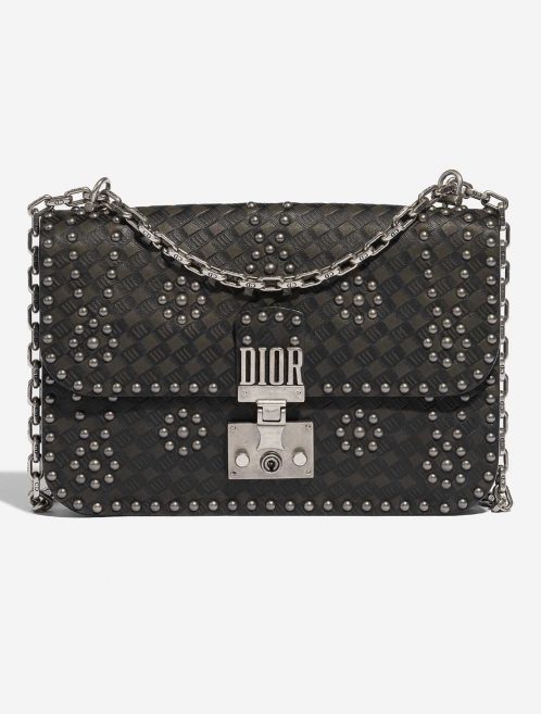 Pre-owned Dior bag Addict Medium Calf / Suede Black Black Front | Sell your designer bag on Saclab.com