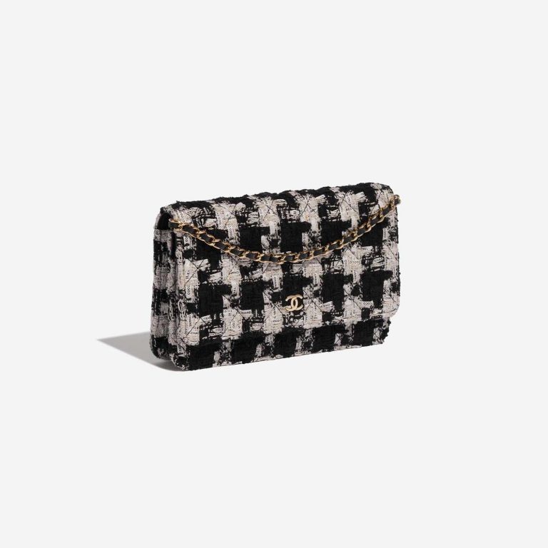 Pre-owned Chanel bag Timeless WOC Tweed Black / White Black, White Side Front | Sell your designer bag on Saclab.com