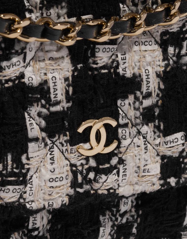 Pre-owned Chanel bag Timeless WOC Tweed Black / White Black, White Closing System | Sell your designer bag on Saclab.com