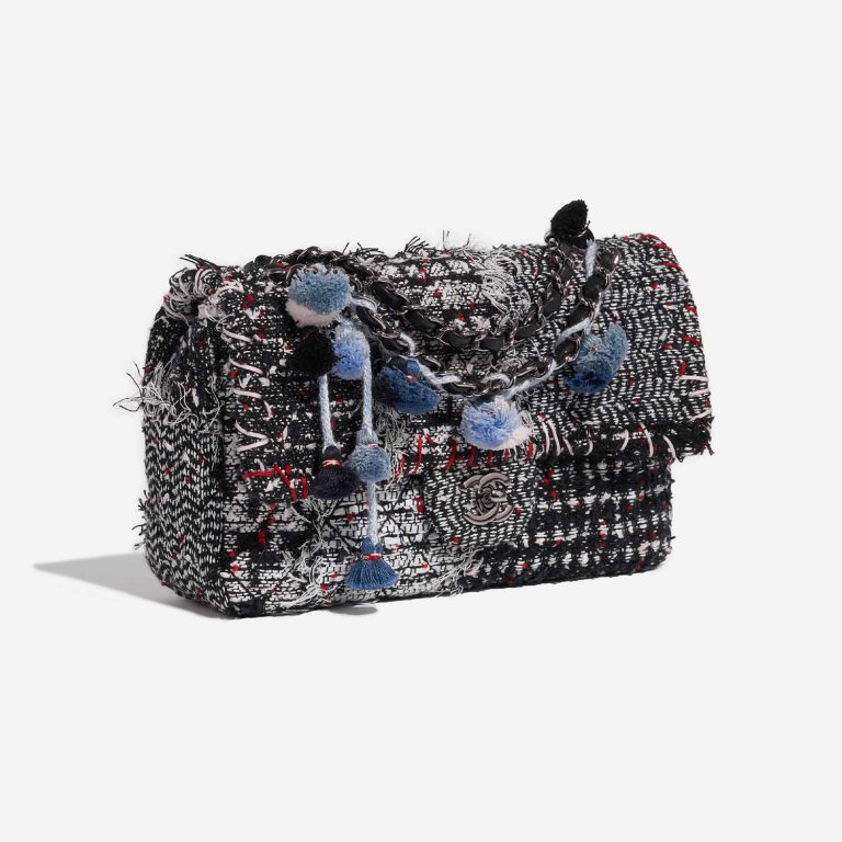 Pre-owned Chanel bag Timeless Medium Tweed Black / White / Red Black, White Side Front | Sell your designer bag on Saclab.com
