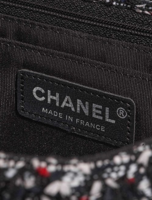 Pre-owned Chanel bag Timeless Medium Tweed Black / White / Red Black, White Logo | Sell your designer bag on Saclab.com