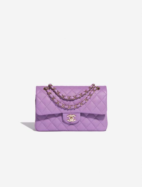 Pre-owned Chanel bag Timeless Small Caviar Violet Violet Front | Sell your designer bag on Saclab.com