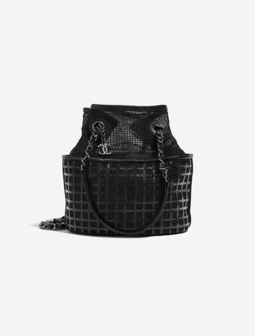 Pre-owned Chanel bag Bucket Bag Mesh / Calf Black Black Front | Sell your designer bag on Saclab.com