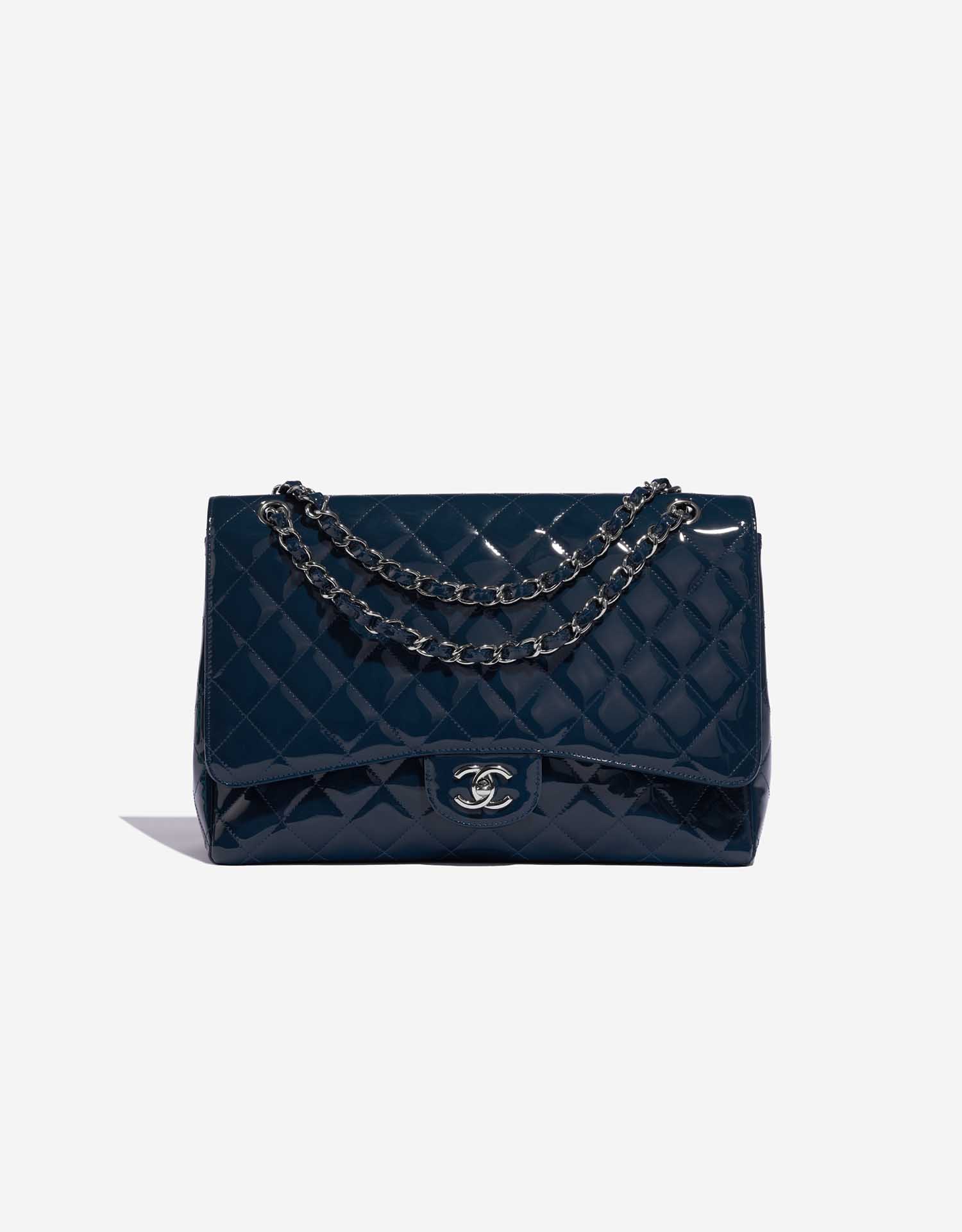 Chanel Timeless Maxi Patent Leather Marine | SACLÀB