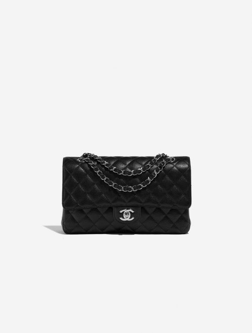 Pre-owned Chanel bag Timeless Medium Caviar Black Black Front | Sell your designer bag on Saclab.com