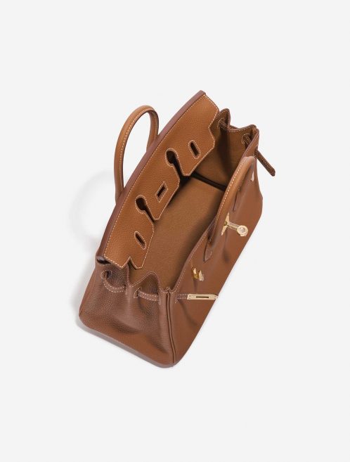 Pre-owned Hermès bag Birkin 25 Togo Gold Brown Inside | Sell your designer bag on Saclab.com