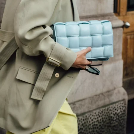 Blue Bottega Veneta Cassette Bag