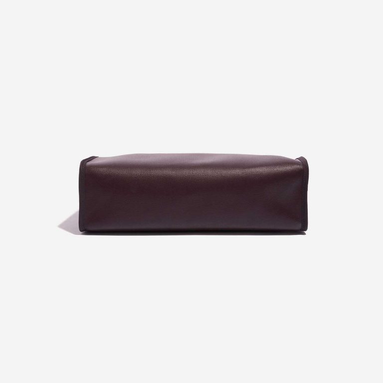 Pre-owned Hermès bag Herbag 31 Vache Hunter / Coated Toile / Toile  Rouge Sellier / Cassis / Écru / Black Black, Red Bottom | Sell your designer bag on Saclab.com