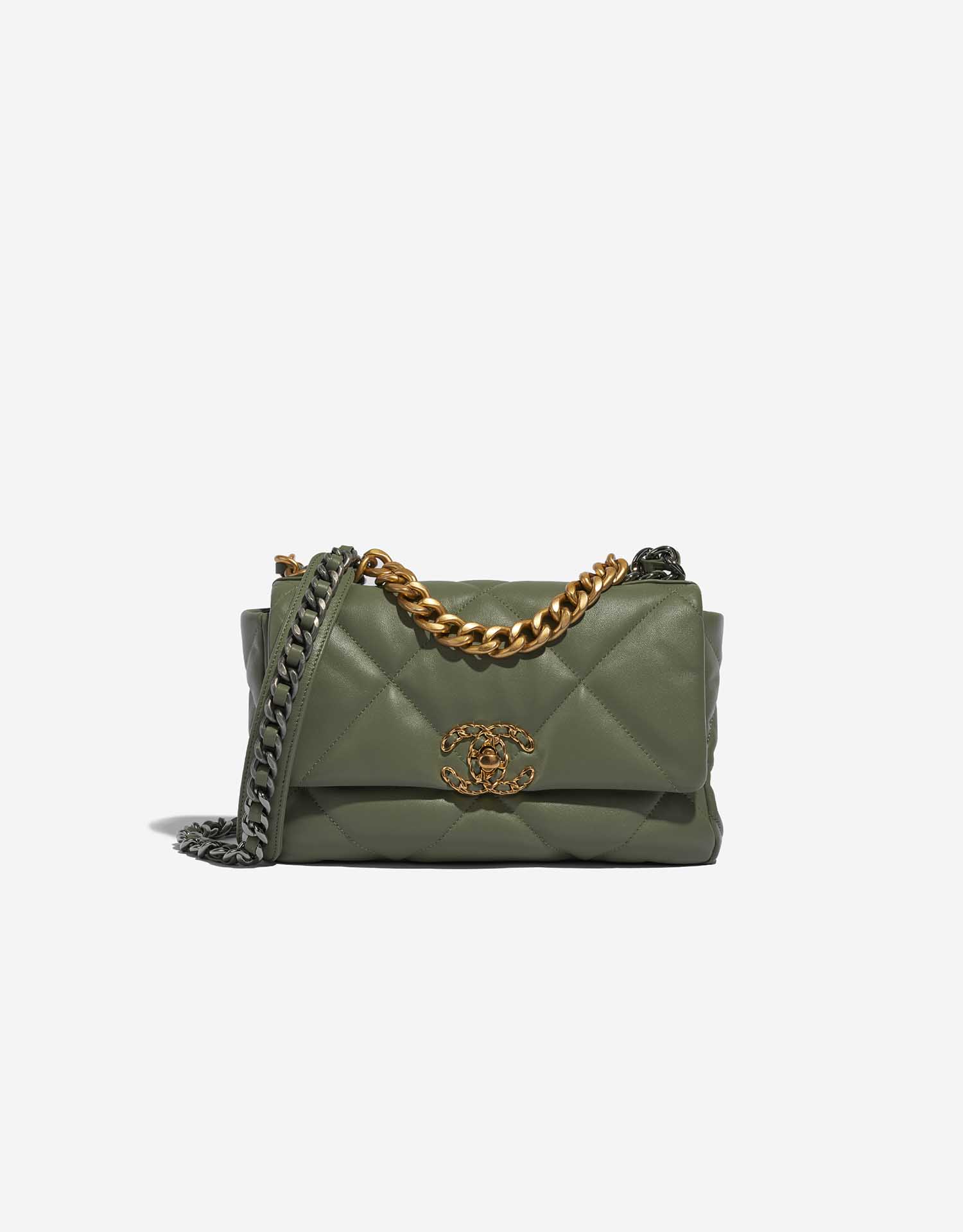Chanel 19 Flap Bag Lamb Green SACLÀB