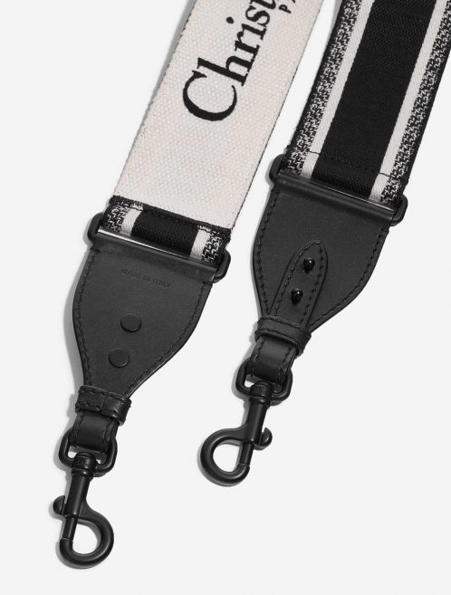 Pre-owned Dior bag Shoulder Strap Canvas / Calf Black / White Black, White Closing System | Sell your designer bag on Saclab.com
