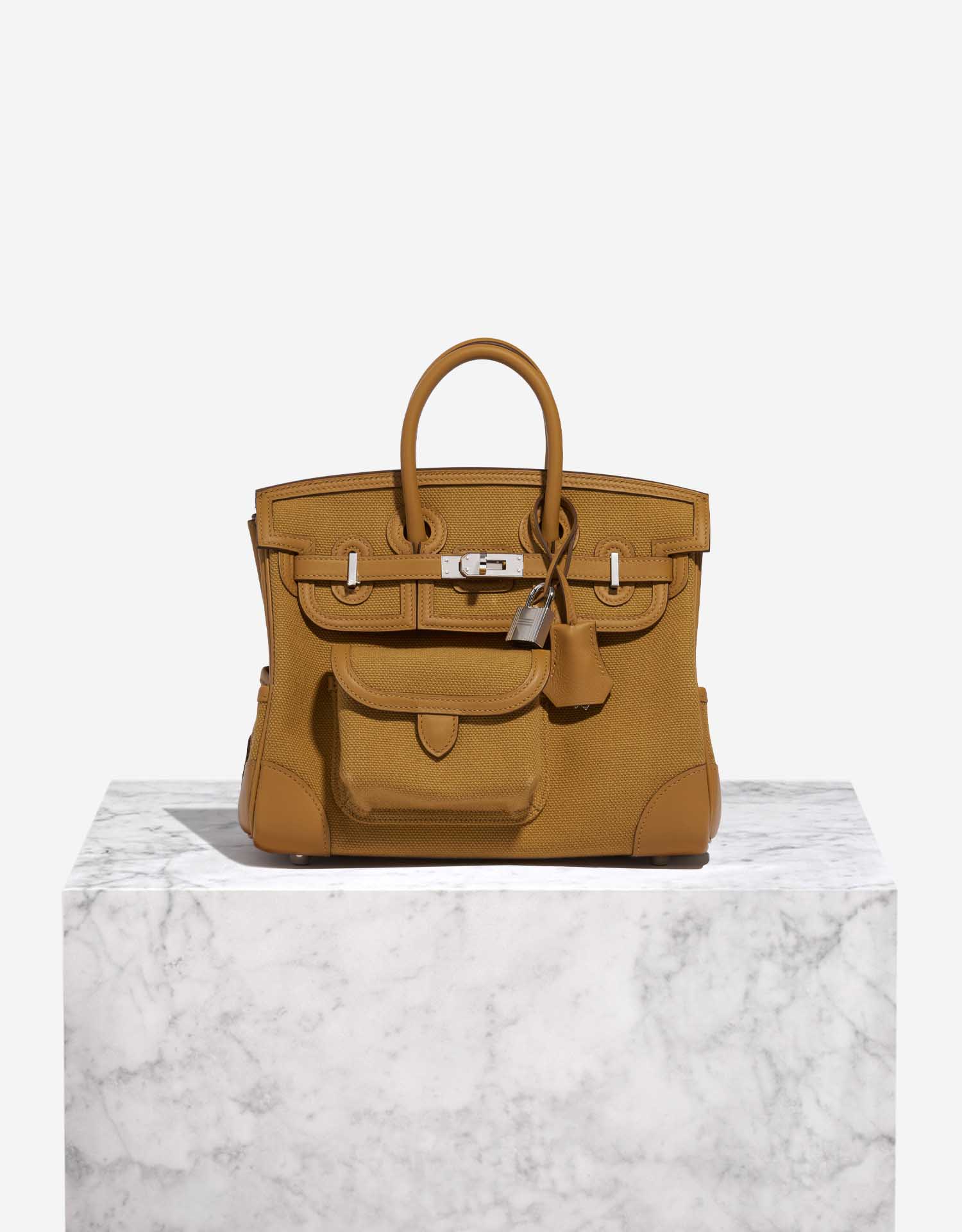 Hermès Birkin Cargo 25 Toile Goeland Veau Swift Désert Sésame