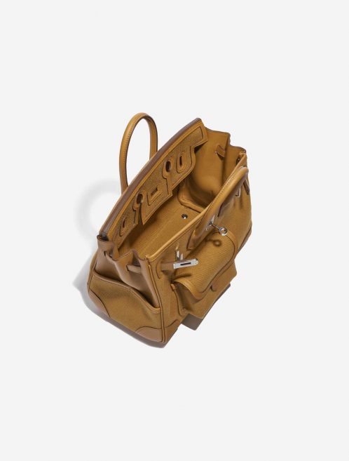 Pre-owned Hermès bag Birkin Cargo 25 Toile Goeland / Veau Swift Desert / Sesame Brown Inside | Sell your designer bag on Saclab.com