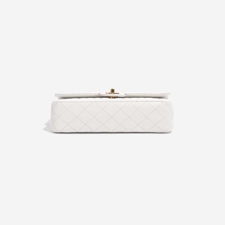 Pre-owned Chanel bag Timeless Medium Caviar White White Side Front | Sell your designer bag on Saclab.com