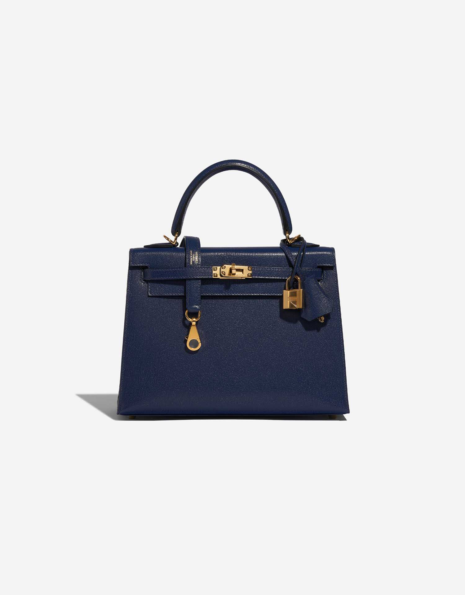 エルメス　レザー　ダークブルー Hermès Kelly 25 Chèvre Chamkila Blue Saphire | SACLÀB