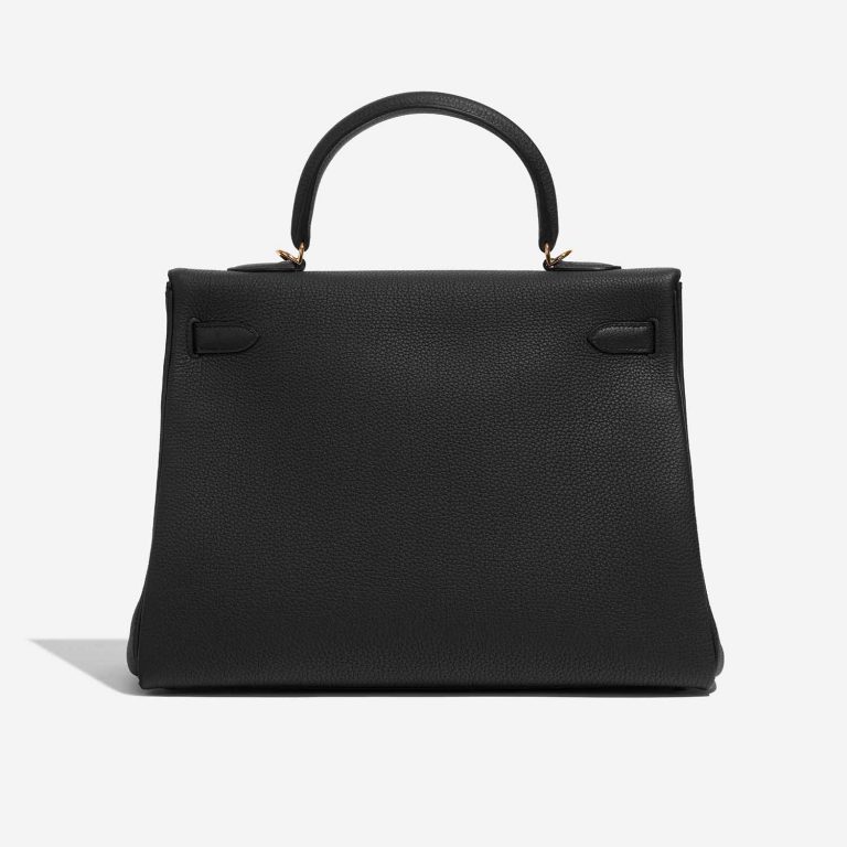 Pre-owned Hermès bag Kelly 35 Togo Black Black Back | Sell your designer bag on Saclab.com