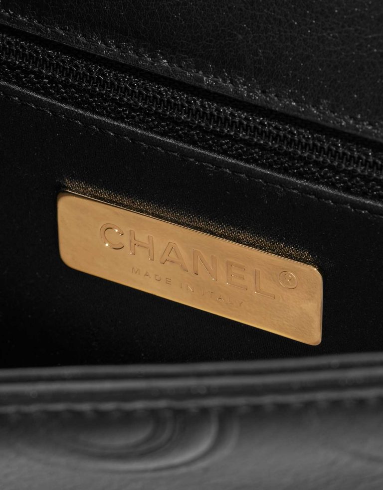 Pre-owned Chanel bag Timeless Small Calf Black Black Logo | Sell your designer bag on Saclab.com