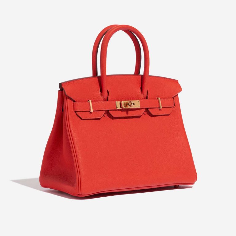 Pre-owned Hermès bag Birkin 30 Togo Capucine Orange Side Front | Sell your designer bag on Saclab.com