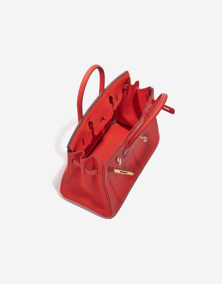 Pre-owned Hermès bag Birkin 30 Togo Capucine Orange Inside | Sell your designer bag on Saclab.com