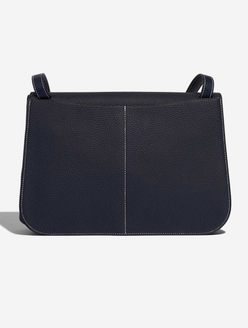 Pre-owned Hermès bag Halzan 31 Clemence Bleu Nuit / Black Black, Blue Back | Sell your designer bag on Saclab.com