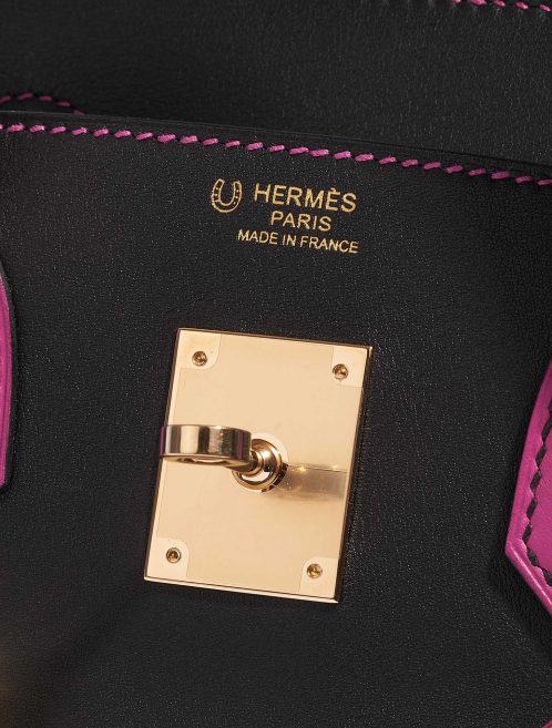 Pre-owned Hermès bag Birkin HSS 30 Swift Black / Rose Pourpre Black, Rose Logo | Sell your designer bag on Saclab.com