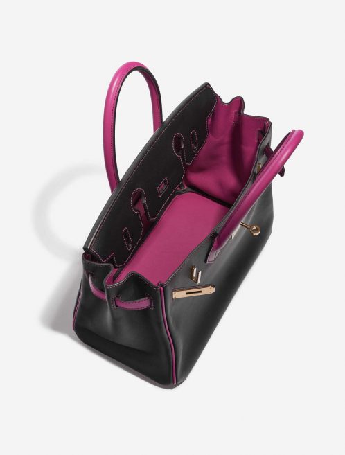 Pre-owned Hermès bag Birkin HSS 30 Swift Black / Rose Pourpre Black, Rose Inside | Sell your designer bag on Saclab.com