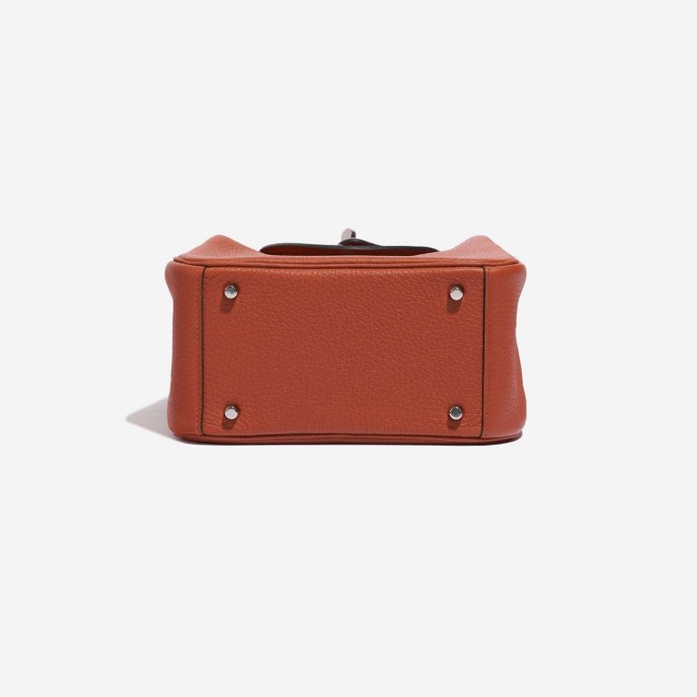 Pre-owned Hermès bag Lindy 20 Mini Clemence Cuivre Red Bottom | Sell your designer bag on Saclab.com