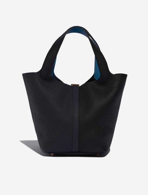 Pre-owned Hermès bag Picotin 22 Taurillon Clemence Blue Nuit / Black / Blue Frida Blue Back | Sell your designer bag on Saclab.com