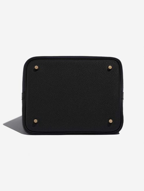 Pre-owned Hermès bag Picotin 22 Taurillon Clemence Blue Nuit / Black / Blue Frida Blue Bottom | Sell your designer bag on Saclab.com