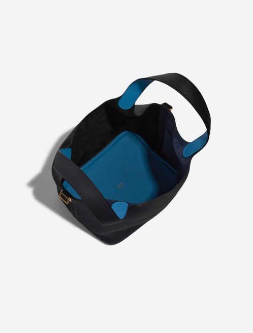 Pre-owned Hermès bag Picotin 22 Taurillon Clemence Blue Nuit / Black / Blue Frida Blue Inside | Sell your designer bag on Saclab.com