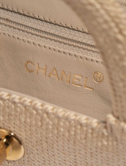 Pre-owned Chanel bag Timeless Handle Small Silk Rope Beige Beige Logo | Sell your designer bag on Saclab.com