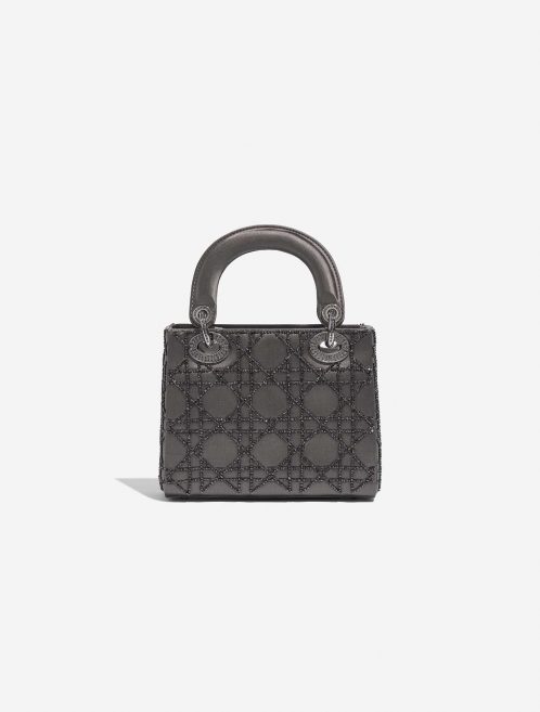Pre-owned Dior bag Lady Mini Satin Grey Grey Front | Sell your designer bag on Saclab.com
