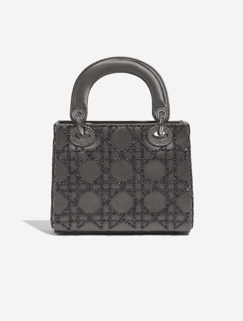 Pre-owned Dior bag Lady Mini Satin Grey Grey Front | Sell your designer bag on Saclab.com