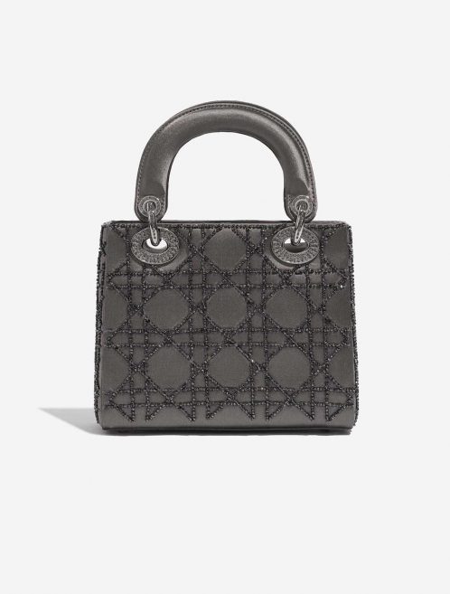 Pre-owned Dior bag Lady Mini Satin Grey Grey Back | Sell your designer bag on Saclab.com