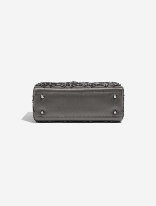 Pre-owned Dior bag Lady Mini Satin Grey Grey Bottom | Sell your designer bag on Saclab.com