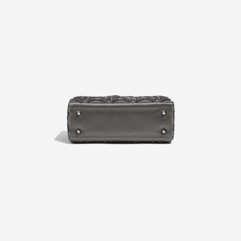 Pre-owned Dior bag Lady Mini Satin Grey Grey Bottom | Sell your designer bag on Saclab.com