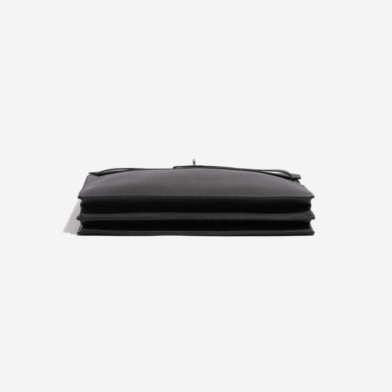 Pre-owned Hermès bag Kelly Depeche 34 HSS Togo Plomb Black Bottom | Sell your designer bag on Saclab.com
