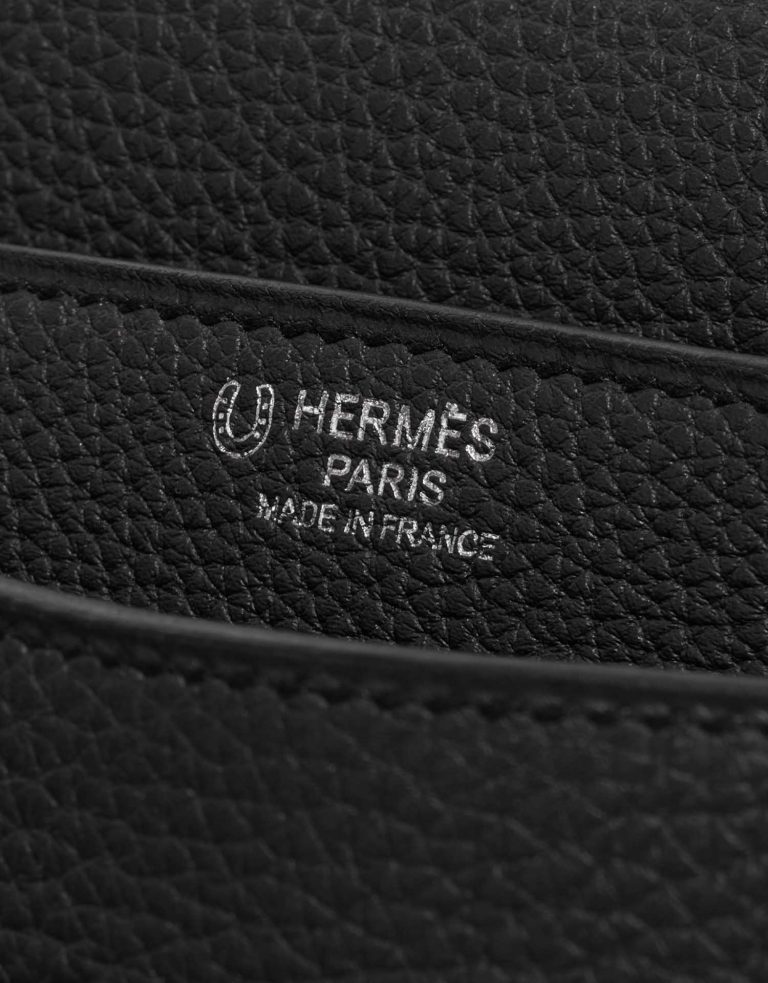 Pre-owned Hermès bag Kelly Depeche 34 HSS Togo Plomb Black Logo | Sell your designer bag on Saclab.com