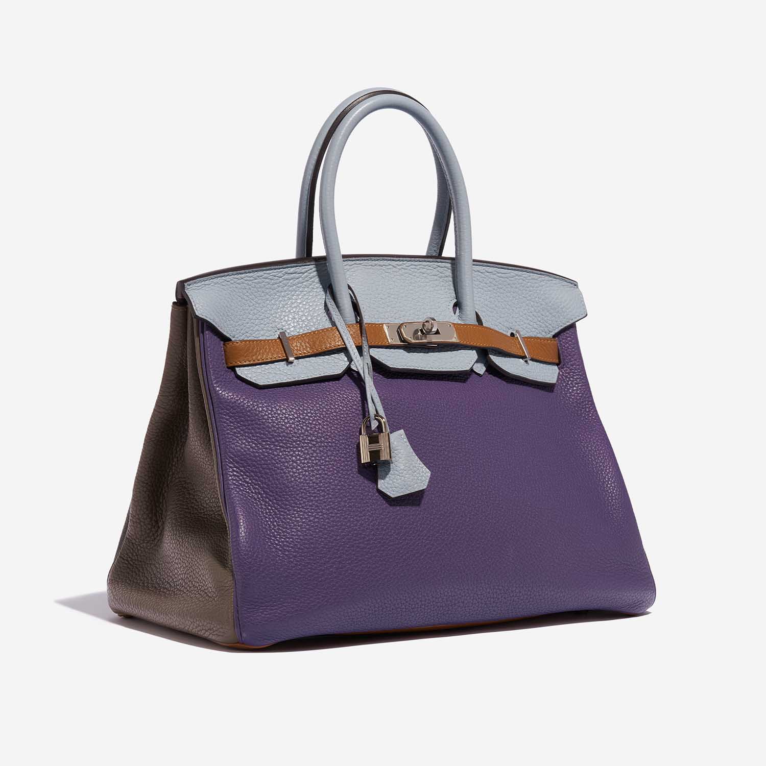 Hermès Birkin Harlequin 35 Clemence Ultra Violet / Etain
