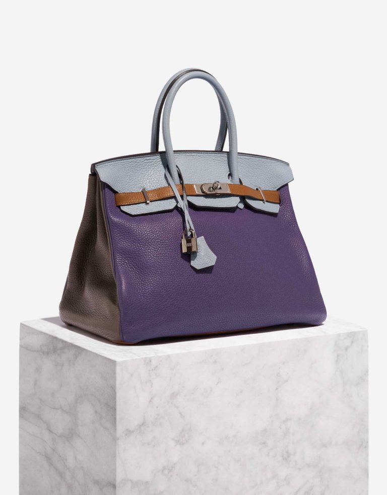 Hermès Birkin Harlequin 35 Clemence Ultra Violet / Etain