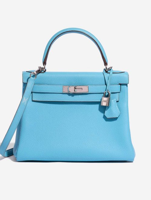 Pre-owned Hermès bag Kelly HSS 28 Togo Blue du Nord / Gris Perle Blue | Sell your designer bag on Saclab.com