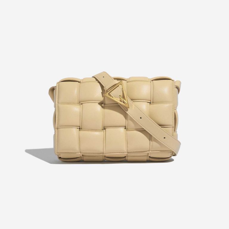 Pre-owned Bottega Veneta bag Cassette Calf Porridge Beige Front | Sell your designer bag on Saclab.com