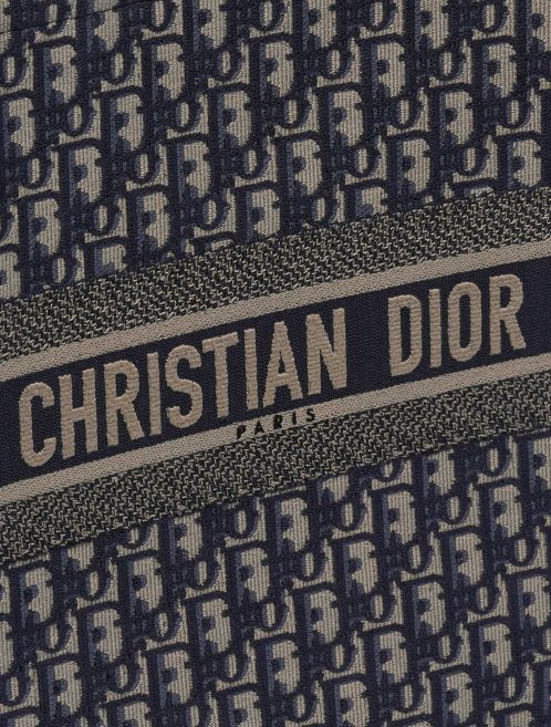 Pre-owned Dior bag Book Tote Large Canvas Blue / White Blue, White Logo | Sell your designer bag on Saclab.com