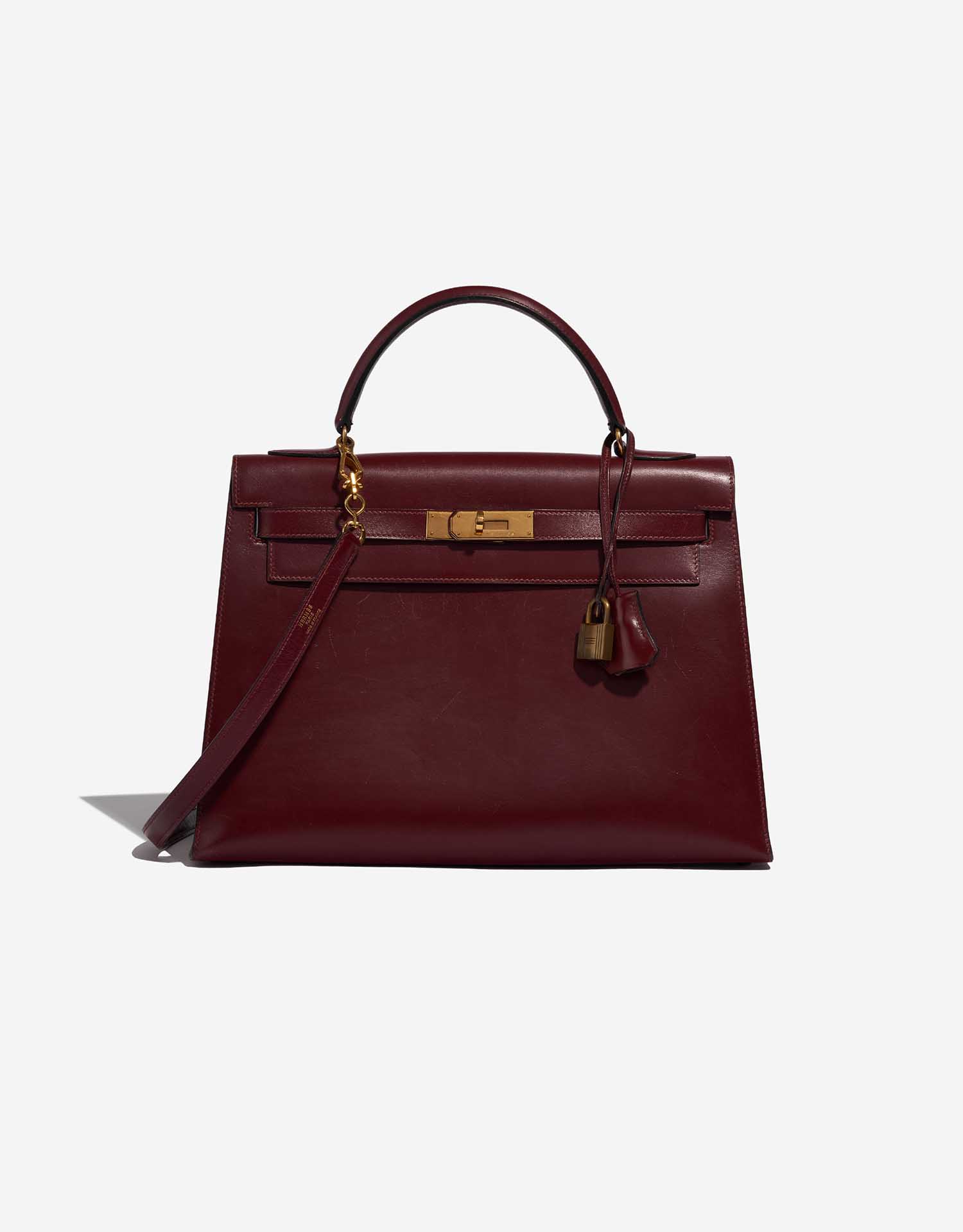 Hermès Vintage Kelly 32 Box Rouge H SACLÀB