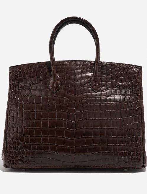 Pre-owned Hermès bag Birkin 35 Crocodile Niloticus Marron Brown Back | Sell your designer bag on Saclab.com