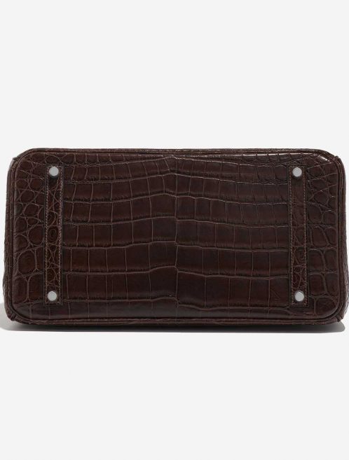 Pre-owned Hermès bag Birkin 35 Crocodile Niloticus Marron Brown Bottom | Sell your designer bag on Saclab.com