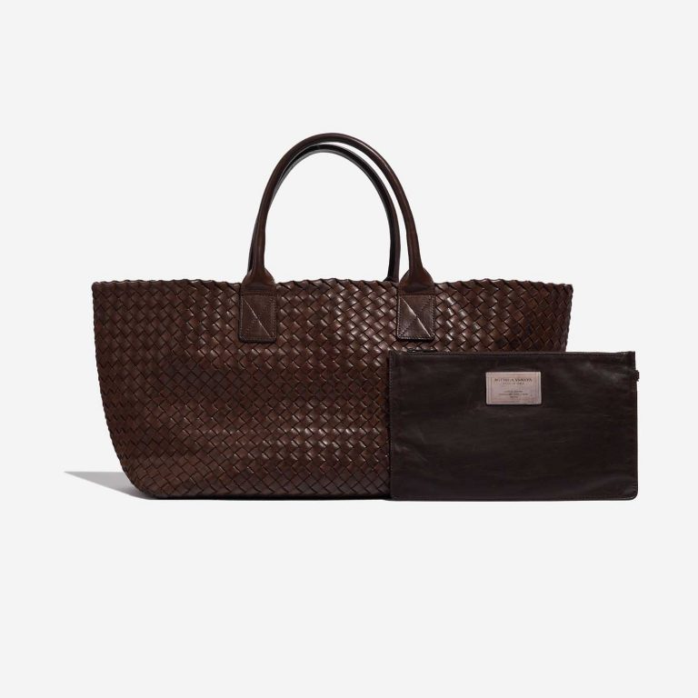 Pre-owned Bottega Veneta bag Cabat Large Calf Dark Brown Brown Front | Sell your designer bag on Saclab.com
