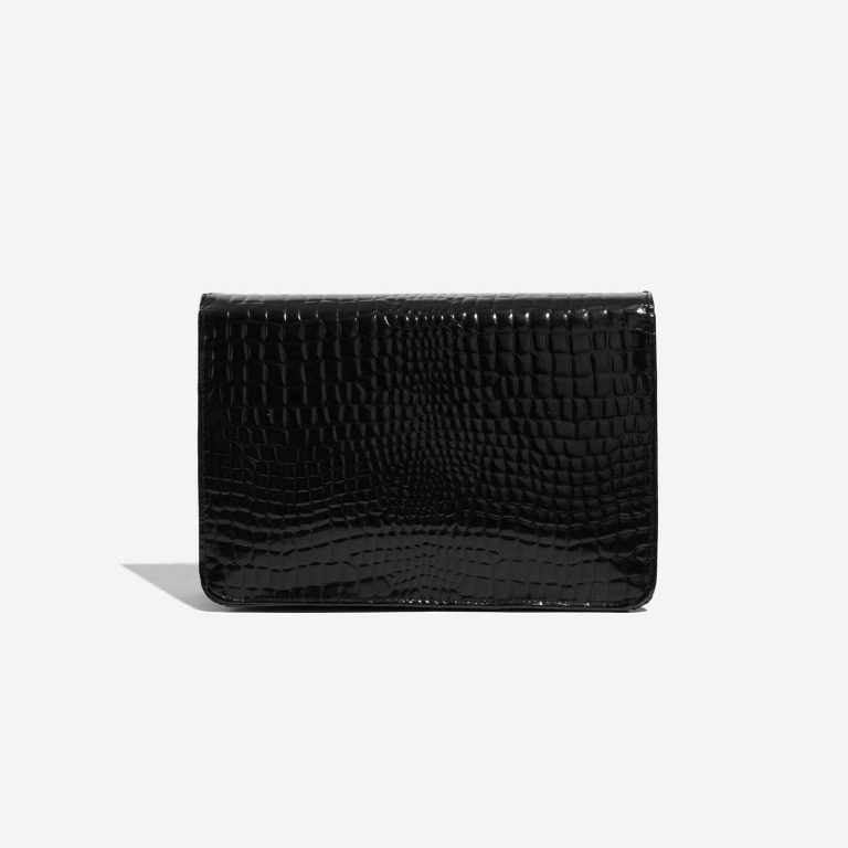 Pre-owned Chanel bag Timeless Single Flap Medium Crocodile Black Black Back | Sell your designer bag on Saclab.com