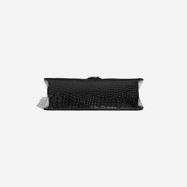 Pre-owned Chanel bag Timeless Single Flap Medium Crocodile Black Black Bottom | Sell your designer bag on Saclab.com
