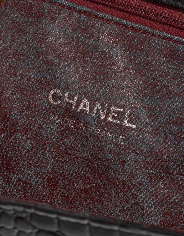 Pre-owned Chanel bag Timeless Single Flap Medium Crocodile Black Black Logo | Sell your designer bag on Saclab.com